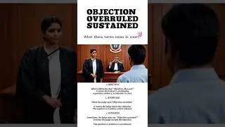What is objection meaning / overruled and sustained #motivation daily court #youtubeshorts