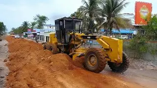 How to Repair Rural Roads in Urban Areas with Motor Grader CAT and Road Roller Operator skills