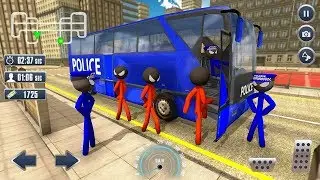 Prison Stickman Transport Police Van - (Android iOS Gameplay Trailer)