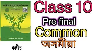 Class 10 MIL Assamese Important Questions Pre final exam 2025 | Pre final Common Question Mil