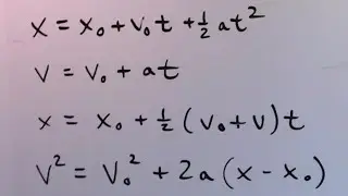 Kinematics Equations - Technicalities
