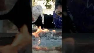 This Magic Stone Burns 🔥 when We Add Water 💧 ! Exothermic Reaction #experiment