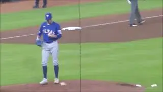 World Series Champion Andrew Heaney...warm-up pitches...Rangers vs. Astros...ALCS Game 6...10/22/23