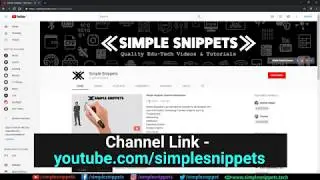 Simple Snippets Channel Suggestion (Tech Educational Channel)