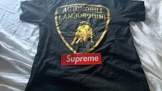Unboxing the new supreme lambo tee!?! (so 🔥🔥🔥)