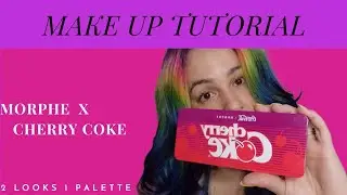 Morphe x Cherry Coke 2 looks 1 palette makeup tutorial