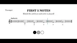 Trumpet | First 5 Notes - Play Along