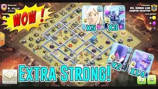 WOW EXTRA STRONG!! QUEEN CHARGE+BOWLER PEKKA WITCH DESTROY TH12 3-STAR ( Clash of Clans )