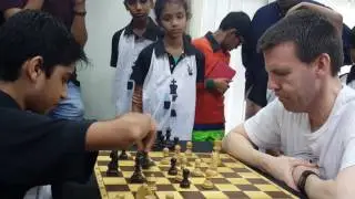 Jacob Aagaard playing blitz in Mumbai