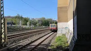 S-Bahn Berlin S46 BR485 kurz hinter Messe Nord ICC DB 4K