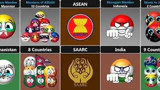 ASEAN vs SAARC - Who Is The Most Powerful Alliance [Countryballs]