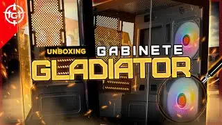 UNBOXING Gabinete Gamer TGT Gladiator, Rainbow, Mid-Tower, Lateral de Vidro, Com 2 Fans, Preto