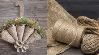 How to make make  wall hanging| Beautiful umbrella wall hanging | jute rope wall wreath#artclubpk