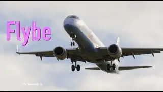 Flybe Airline crosswind landing at London City Airport