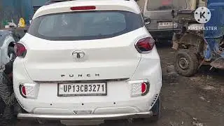 tata punch ,# body colour bumper, #white paint #modification #alloy type wheel cover,#cng