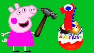 Learn Numbers 1- 10 for Children with Peppa Pig Unpacking Surprise Toy Eggs