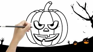 HOW TO DRAW HALLOWEEN ANGRY EASY STEP BY STEP