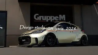 TOYOTA GR yaris 2024 Design study. 3D CG animation rendering.