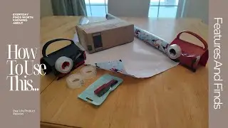 Gift Wrap Paper Cutter with Tape- See How Easy It Is to Use