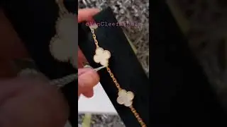 Van Cleef & Arpels Vintage Alhambra 5 Motif Bracelet, Yellow Gold, White Mother of Pearl