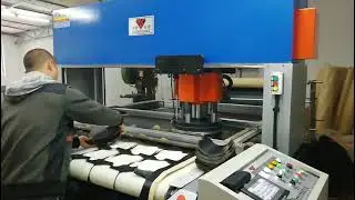 fully automatic rotary traveling head leather cutting machine