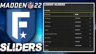The Best All-Madden Sliders For Gameplay/XP For Madden 22 Franchise!