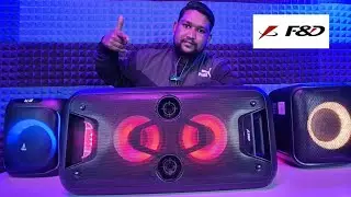 F&D PA926 PARTY SPEAKER | DETAIL INDOOR OUTDOOR AUDIO/BASS TEST IN HINDI | 60w | 8inch Dual Woofer