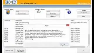 OBDKey Fault Code Reader Windows 8 Ford Fiesta Engine Tutorial