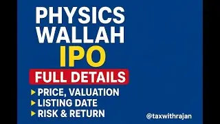 Physics Wallah IPO Full Details | Price, Valuation, Listing Date, Risk & Return