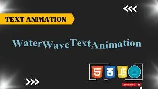 Water Wave Text Animation | Responsive Water Wave Text Animation Using HTML,CSS,JS | WhizMaster