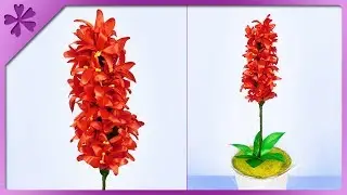 DIY How to make ribbon hyacinth (ENG Subtitles) - Speed up #455