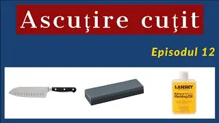 Ascutire cutit santoku cu pietre de ulei - colaborare www.cutitedeabator.ro