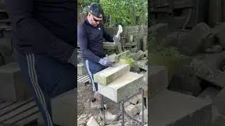 Splitting stone for walling | old skills, new walls 👊🏽