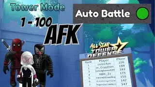 FUI DO 1 AO 100 USANDO AUTO BATTLE no TOWER MODE do ALL STAR TOWER DEFENSE