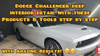 How To Deep Clean A Car Interior Detail 2021 Dodge Challenger. #cardetailingtips #realdetailing