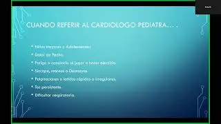 Cuando Referir al cardiologo pediatra