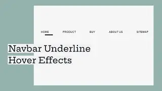 Menu Bar Underline Hover Effect | CSS Tutorial | WEB CODE