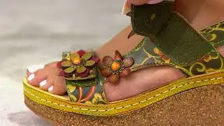 L'Artiste by Spring Step Leather Wedge Sandals - Pickford on QVC