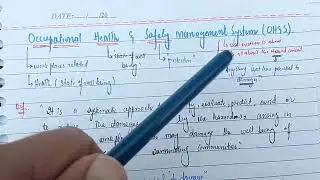 Occupational Health And Safety Management System/OHS||Lecture 4||CSS Environmental Science