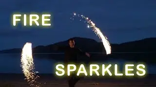 Kennedy Lake Poi Dancing: Fire Sparkles