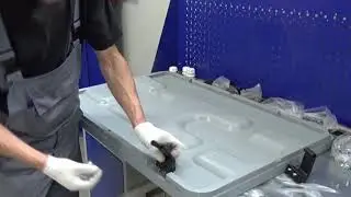 Установка крышки на петлях на биг-бокс B-Box 1065
