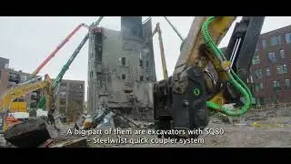 SQ Fully Automatic Quick Couplers Save Valuable Time! | Steelwrist in Demolition