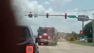 (Pinned Q & Opposite Lane Driving) Bossier City Fire Department Engine 1 Responding (6/20/2025)