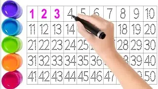 Counting 1 to 50 for Kids | Number Learning, Writing Practice,123 for Children | Preschool & Nursery