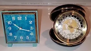 Two Travel Alarm Clocks. Two Pin Lever Escapements. Japanese vs. German