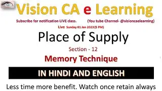 Trick POS GST sec 12, Place Of Supply memory revision, place of supply #cafinal #cainter #ca #gst