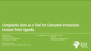 Webinar | Complaints Data as a Tool for Consumer Protection: Lessons from Uganda