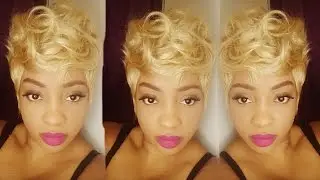 HOW TO CUT AND SLAY A SHORT WIG!/BLOND SHORTCUT PIXIE