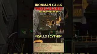 IRONMAN CALLS MEGARARE *INSANE REACTION* OSRS #gaming #runescape #osrs #osrsironman #shorts #scythe