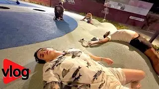 Eu e Pedro fomos ver a 🌚 na Pra&ccedil;a do L&iacute;bano! 
